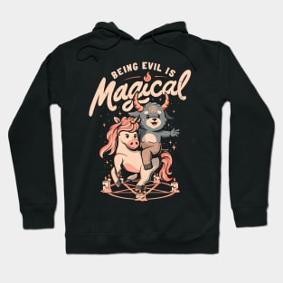 Being Evil is Magical - Cute Evil Unicorn Gift Hoodie